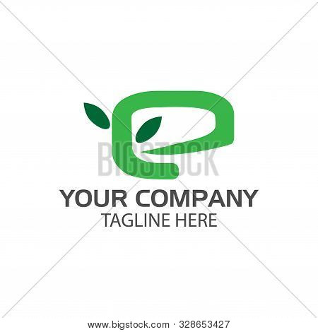 E Green Stock Logo Template., Flat Design. Letter E