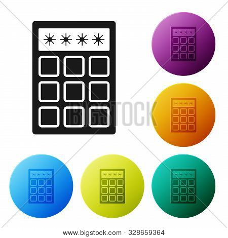 Black Password Protection And Safety Access Icon Isolated On White Background. Security, Safety, Pro