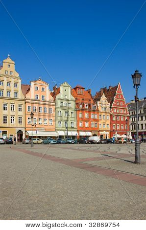 casas antiguas en plac Solny, Wroclaw