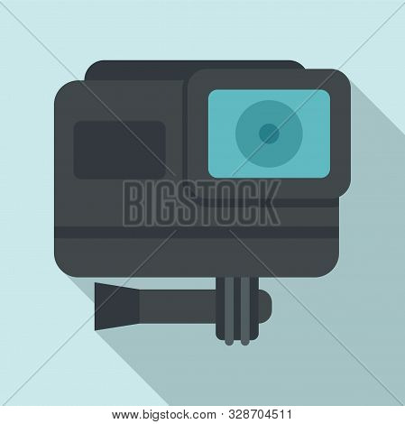 Cinema Action Camera Icon. Flat Illustration Of Cinema Action Camera Vector Icon For Web Design