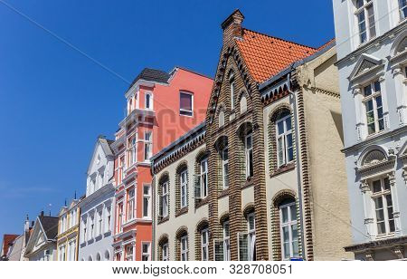 Old Houses In The Historic Center Of Flensburg, Germany