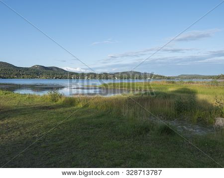 Vew On Sjalevadsfjarden Lake In Ornskoldsvik City In Vasternorrland Region Of Sweden. Summer Sunny D