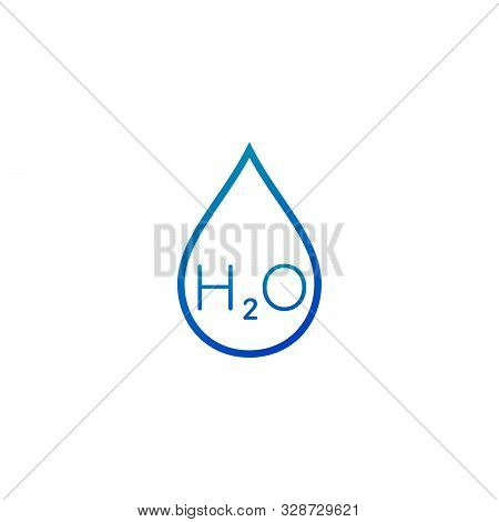 Water Drops Icon. Blue Liquid Water Symbol Illustration. Outline Waterdrop. Stock Vector Illustratio