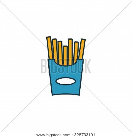 French Fries Icon Set. Four Elements In Diferent Styles From Fastfood Icons Collection. Creative Fre