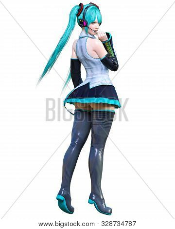 3D Comics Cosplay Anime Girl.
