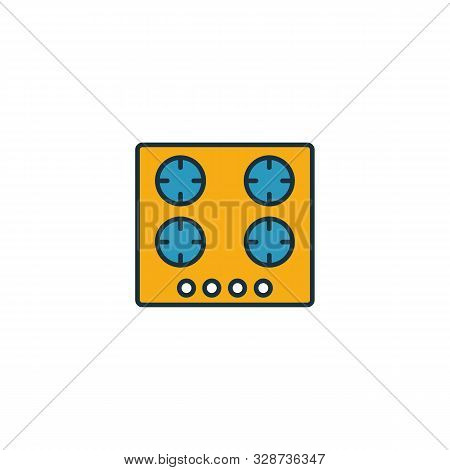 Electric Hob Icon Set. Four Elements In Diferent Styles From Household Icons Collection. Creative El