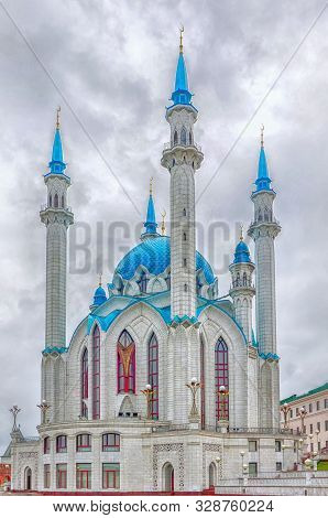 Tatarstan, Russia, August 2014 - View Of The Mosque Kul-sharif In Kazan Kremlin