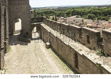 Carcasson Fortificated Castle Is A Unesco World Heritage Site, France