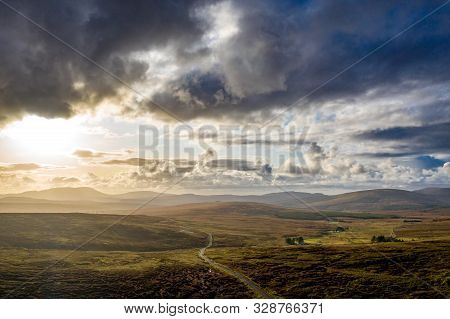 Aerial View From Glengesh Pass By Ardara, Donegal, Ireland