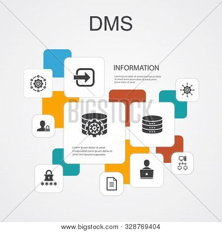 Dms Infographic 10 Line Icons Template.system, Management, Privacy, Password Simple Icons