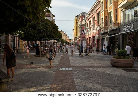 Plovdiv, Bulgaria - July 02, 2019: Street Knyaz Of Alexander I (alexander Of Battenberg) In The Hist