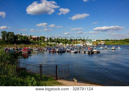 Serpuhov, Russia - August 2017: The Port Of Serpukhov On The Nara River