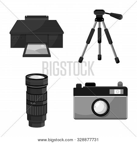 Vector Design Of Professional And Accessories Icon. Set Of Professional And Work Stock Symbol For We