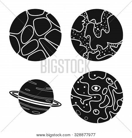 Vector Design Of Cosmos And Science Logo. Collection Of Cosmos And Planet Vector Icon For Stock.