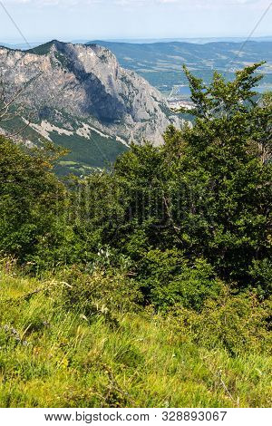 Landscape Of Vratsata Pass,  Town Of Vratsa And Village Of Zgorigrad At Balkan Mountains, Bulgaria