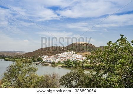 Sanlucar De Guadiana In Spain Pictured From Portuguese Side On The Opposite Side Of Guadiana River