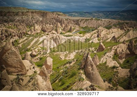 Landscape Panoramic View To Devrent Valley Aka Valley Of Imagination In Cappadocia, Turkey