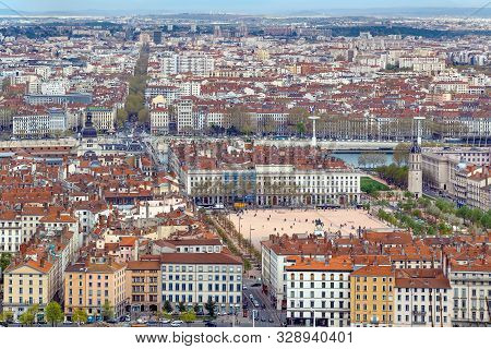 View Of Lyon From Basilica Of Notre-dame De Fourviere Hill, Frane