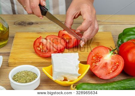 Natural Sea Salt On Wooden Background. Anthos Sea Salt. Flakes Of Natural Sea Salt. Crystals Of Sea 