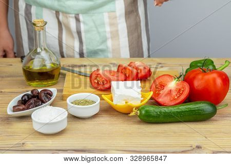 Natural Sea Salt On Wooden Background. Anthos Sea Salt. Flakes Of Natural Sea Salt. Crystals Of Sea 