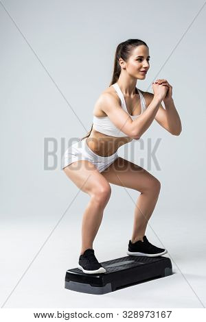 Woman Exercising Workout Fitness Aerobic Exercise Isolated