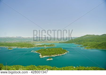 View Of The Slanskoe Lake. Montenegro Nature