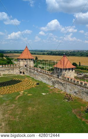 Old medieval Turkish and Russian Bender fortress on Dniester river in Tighina or Bendery, Transnistria, Moldova