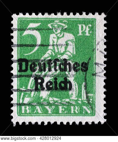 ZAGREB, CROATIA - JUNE 22, 2014: Stamp printed in printed in Bavaria with a 