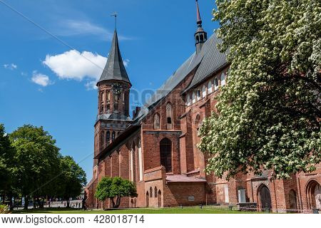 Kaliningrad, Russia - May 31, 2021: Königsberg Cathedral On A Clear Summer Day