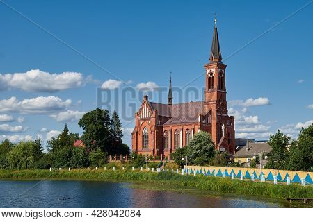 Old Ancient Church Of St Anthony Of Padua In Postavy, Vitebsk Region, Belarus.
