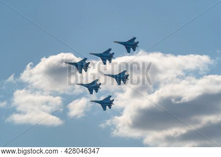 Zhukovsky, Russia-july 23, 2021: Maks-2021 International Air Show, An Exhibition Of Aircraft And Hel
