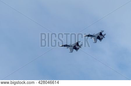 Zhukovsky, Russia-july 23, 2021: Maks-2021 International Air Show, An Exhibition Of Aircraft And Hel