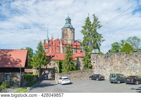 Lesna, Poland - June 2, 2021: Medieval Czocha Castle In Lower Silesian Voivodeship, In Southwestern 