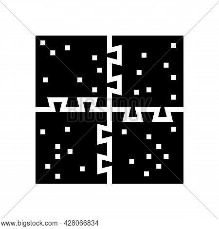 Puzzle Jigsaw Kindergarten Glyph Icon Vector. Puzzle Jigsaw Kindergarten Sign. Isolated Contour Symb