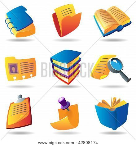 Ícones para os livros e artigos