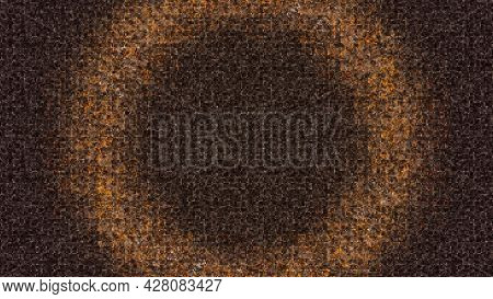 Background Of Rings Moving From Center. Animation. Template Background Of Noise With Light Rings. Li