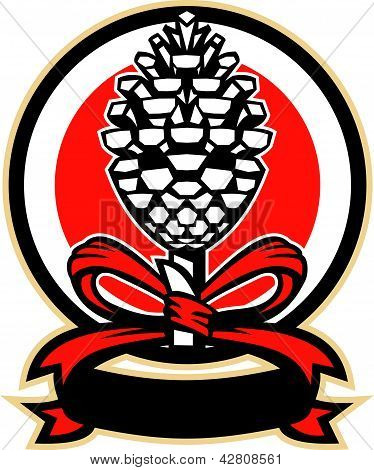 Tirso Pine Cone personale lascia retrò