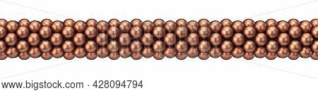 Bronze Balloons Decoration 3d Render Illustration Isolated On White Background