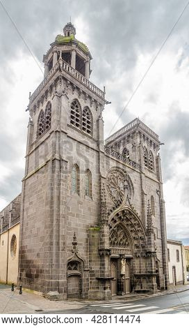 View At The Church Of Notre Dame De Marthuret In Riom - France