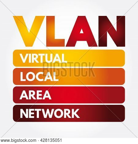 Vlan - Virtual Local Area Network Acronym, Technology Concept Background