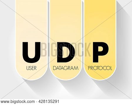 Udp - User Datagram Protocol Acronym, Technology Concept Background
