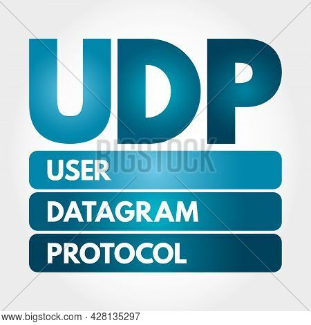 Udp - User Datagram Protocol Acronym, Technology Concept Background