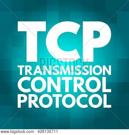 Tcp - Transmission Control Protocol Acronym, Technology Concept Background