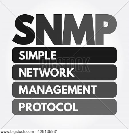 Snmp - Simple Network Management Protocol Acronym, Technology Concept Background