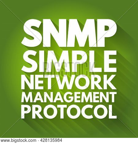 Snmp - Simple Network Management Protocol Acronym, Technology Concept Background