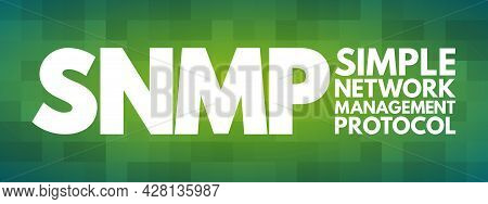 Snmp - Simple Network Management Protocol Acronym, Technology Concept Background