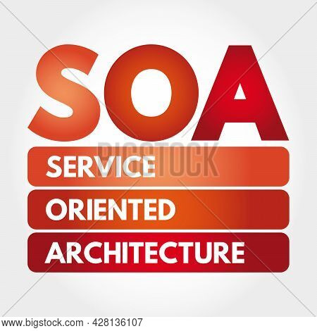 Soa - Service Oriented Architecture Acronym, Technology Concept Background