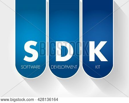 Sdk - Software Development Kit Acronym, Technology Concept Background