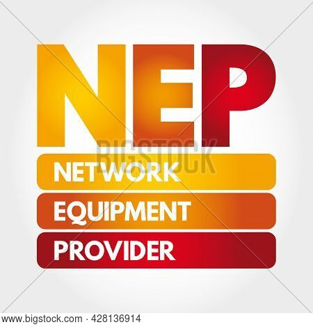 Nep - Network Equipment Provider Acronym, Technology Concept Background