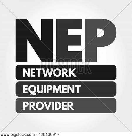 Nep - Network Equipment Provider Acronym, Technology Concept Background